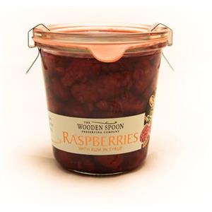 The Wooden Spoon Preserved Raspberries with Rum in Syrup 300g